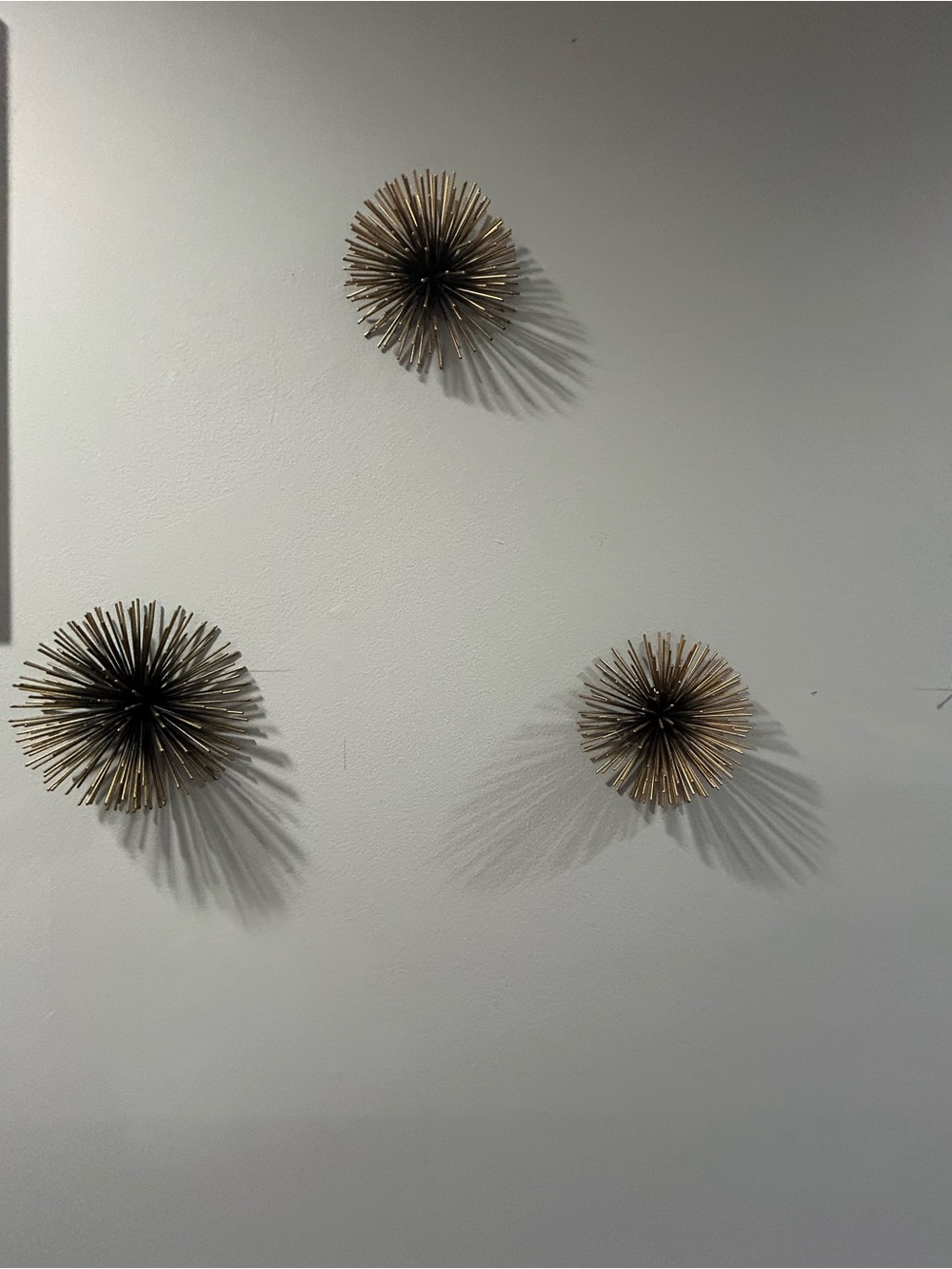 Gold Metal Burst Wall Sculptures - Decorative Home Wall Decor